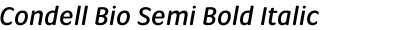 Condell Bio Semi Bold Italic